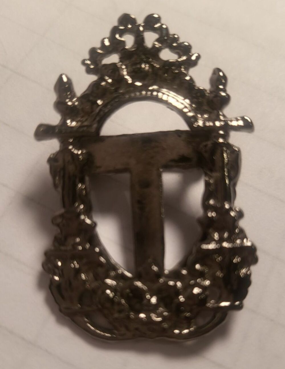 Vintage Papel Freelance Art Nouveau Miniature Picture Frame Pin EUC
